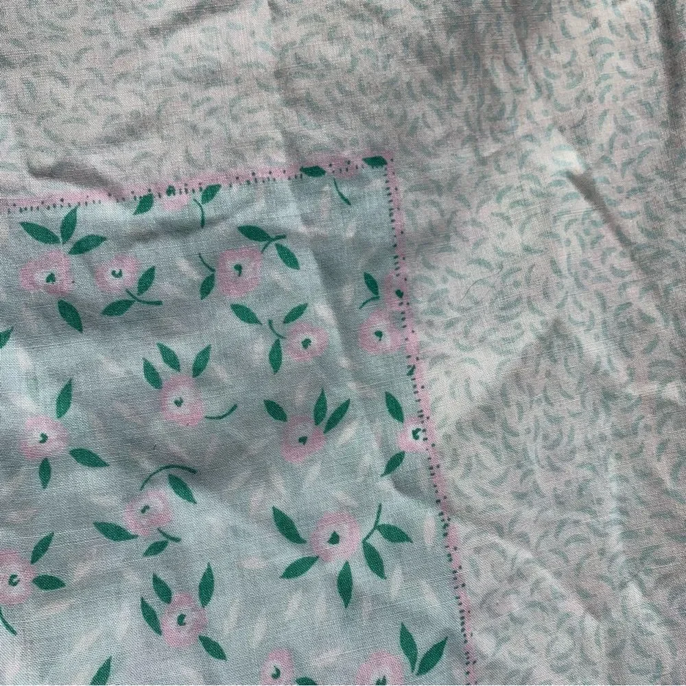 Vintage Ditsy Floral Pastel Colorblock Standard Size Pillowcase